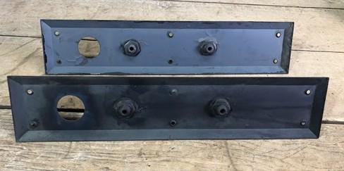 Home & Living > Home Improvement > Hardware - Door Handle Pull Plates, Vintage Black Matte Escutcheon Plate, Mortise Trim...