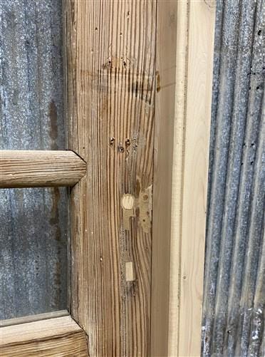 Antique French Single Door(31 x91.5) Glass Pane Door with Jamb, Encased Door T18