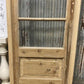 Antique French Single Door (27x91.5) Glass Pane Door with Jamb, Encased Door T28