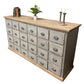 Home & Living > Furniture - 24 Drawer Gray Apothecary Cabinet, Store Cabinet Store Display Pharmacy Cupboard by The Old Gr...