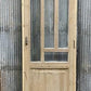 Antique French Single Door (27.25x82) Glass Pane Door with Jamb, Encased Door T7