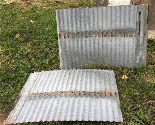 2 Sheets Tin, Vintage Sink Backsplash, Architecture Salvage, Ceiling Tin A