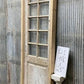 Antique French Single Door (25x91.5) Glass Pane Door with Jamb, Encased Door T21
