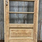 Antique French Single Door (32x84) Glass Pane Door with Jamb, Encased Door T16