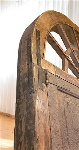 Antique Arched French Double Doors (61.5x130) European Door Jamb, with Jamb, S38