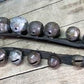 Home & Living > Home Decor > Home Accents > Bells - 15 Sleigh Bells Horse Rein Leather Strap, Christmas Winter Brass Jingl...