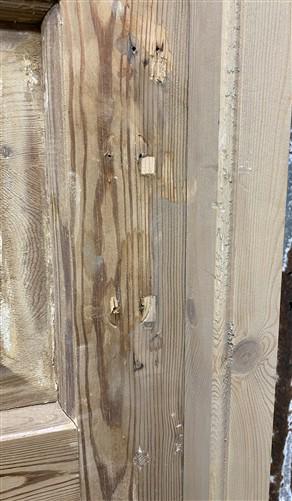 Antique French Single Door (32x92.5) Glass Pane Door with Jamb, Encased Door T38