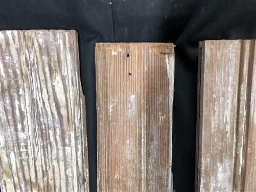 Craft Supplies & Tools > Raw Materials > Wood > Boards & Planks - 8 Reclaimed Wainscoting Bead Board Pieces, Architectural...