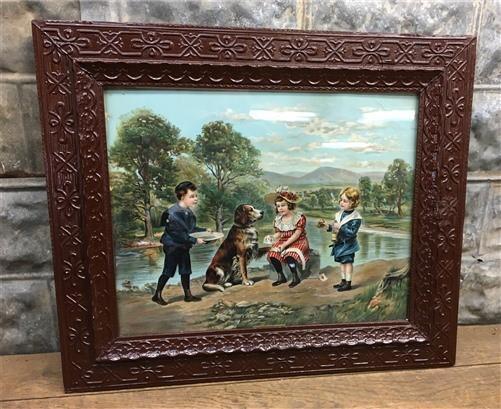 Wall Art - Vintage Wooden Frame 27 x 23, Rectangular Photo Frame, Vintage Victorian Frame, by The Old Grainery (1588 sympa...