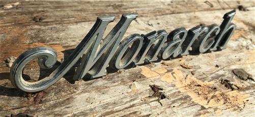 Sign - 1975 Ford Mercury Monarch Script Emblem, D54B-6B114A Badge, Vintage Ford Sign, by The Old Grainery (1975, emblem, f...