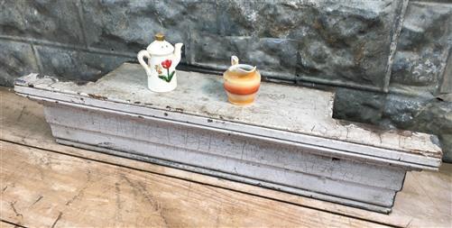 Fireplace Mantel - Wooden Clock Shelf, Crown Molding Architectural Salvage, Wood Fireplace Mantle, by The Old Grainery (ar...