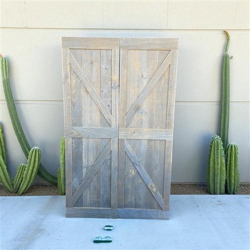 Reclaimed Sliding Barn Wood Door, Amish Handcrafted Door, Rustic Farmhouse Door,