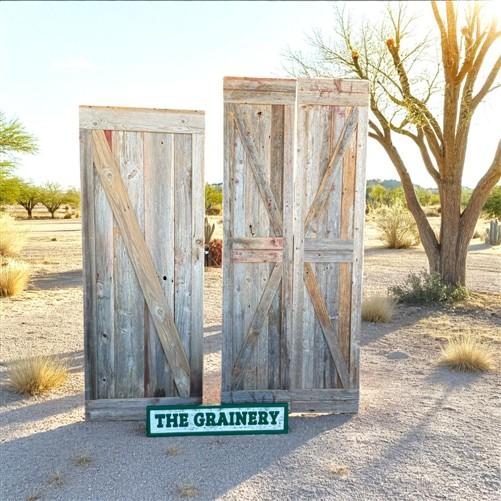 Reclaimed Sliding Barn Wood Door, Amish Handcrafted Door, Rustic Farmhouse Door,