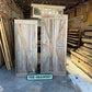 Rustic Reclaimed Barn Wood Door Set, Handmade Amish Sliding Barn Doors Farmhouse