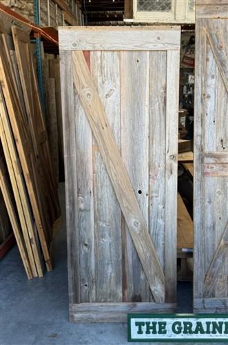 Rustic Reclaimed Barn Wood Door Set, Handmade Amish Sliding Barn Doors Farmhouse