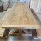 6' Amish Pine Harvest T-Leg Table Only, Custom Made To Order, Farmhouse Table,