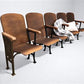 Home & Living > Furniture - 5 Vintage Wood Folding Theater Seats, Auditorium Seats, Entryway Bench, E14 by The Old Grainery