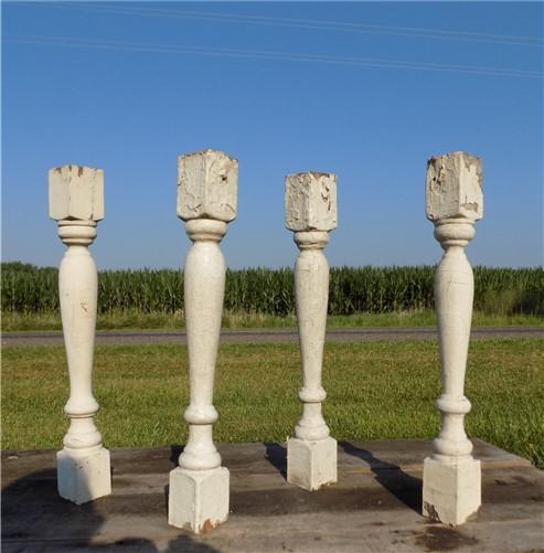 Balusters - 4 White Wood Balusters Reclaimed Spindles Porch Post House Trim W by The Old Grainery (Architectural, Carpentr...