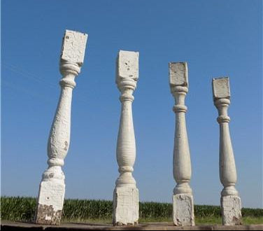 Balusters - 4 White Wood Balusters Reclaimed Spindles Porch Post House Trim Y by The Old Grainery (Architectural, Carpentr...