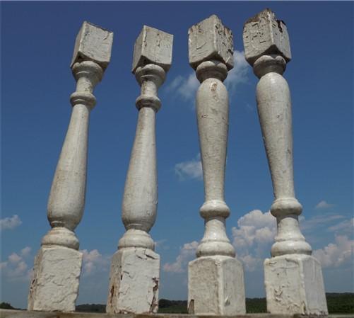 Balusters - 4 White Wood Balusters Reclaimed Spindles Porch Post House Trim A38 by The Old Grainery (Architectural, Carpen...