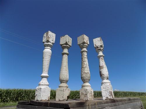 Balusters - 4 White Wood Balusters Reclaimed Spindles Porch Post House Trim A30 by The Old Grainery (Architectural, Carpen...