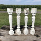 4 Balusters White Vintage Wood, Architectural Salvage, Porch Post House Trim A44
