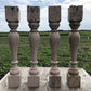 4 Vintage Wood Balusters, Salvaged Spindles, Chippy Paint Porch Posts i