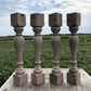 4 Vintage Wood Balusters, Salvaged Spindles, Chippy Paint Porch Posts i