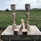4 Vintage Wood Balusters, Salvaged Spindles, Chippy Paint Porch Posts i