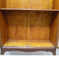 Antique Glass Front Display Cabinet, Double Door Wood Curio Bookcase Showcase