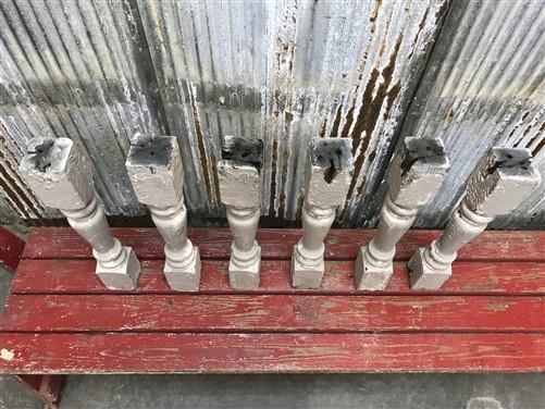 Balusters - 6 Rustic Tan Wood Balusters Architectural Salvage Spindles Porch Trim, O by The Old Grainery (Architectural, C...