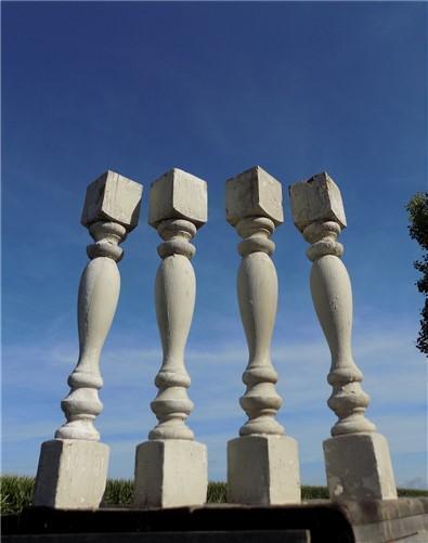 Balusters - 4 Rustic Painted Wood Balusters Architectural Salvage Spindles Porch Trim, A4 by The Old Grainery (Architectur...