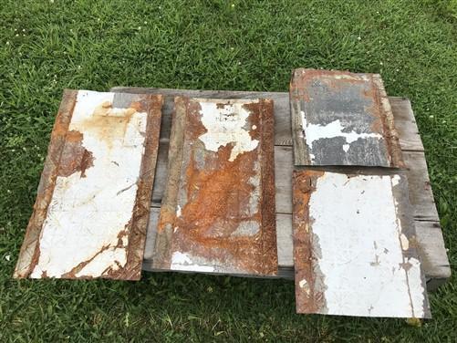 Ceiling Tin - 4 Ceiling Tin Panels, Vintage Reclaimed Molding, Architectural Salvage A8, by The Old Grainery (architectura...