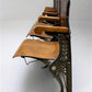 5 Wood Iron Folding Theater Seats, Auditorium Seats, Entryway Bench, D20