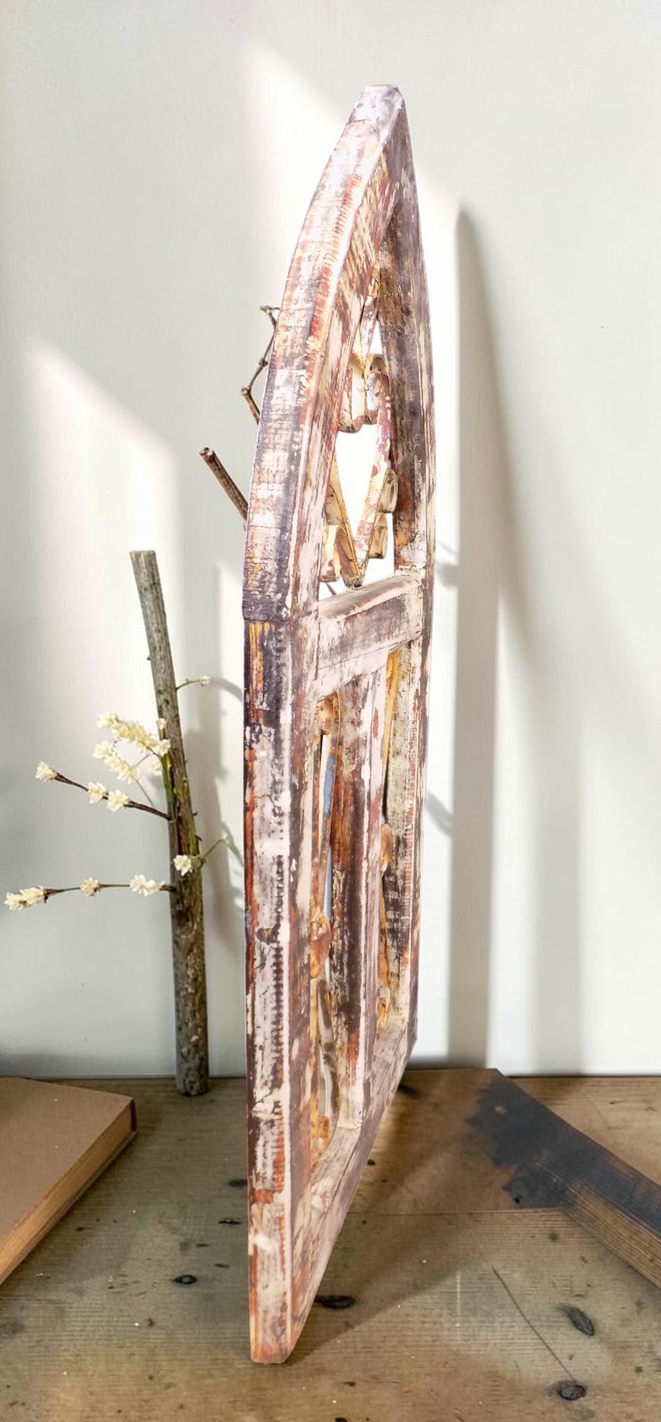Windows - Arched Rustic Metal Wood Window Frame, Vintage Inspired Wall Decor, Heart Scroll by The Old Grainery (2020-Now,...