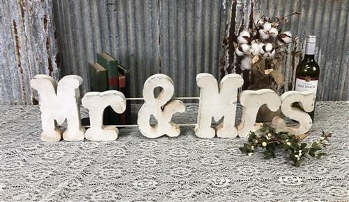 Mr & Mrs Metal Sign, Wedding Reception, Rustic Table Decoration, Wedding Decor