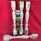 4 Balusters Painted Wood Architectural Salvage Spindles Porch House Trim A27,