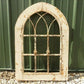 Wood Metal Gothic Window Frame, Distressed Wall Decor, Arched Church Frame A,