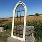 Arched Church Window Frame, Wood Metal Gothic Window Frame, Farmhouse Decor,