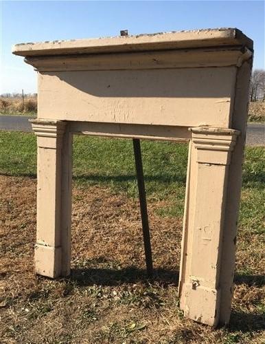 Antique Wood Fireplace Mantel Suround Architectural Salvage Victorian Rustic A30