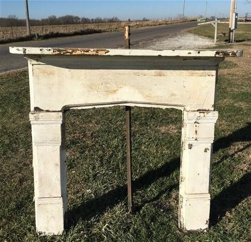 Antique Wood Fireplace Mantel Suround Architectural Salvage Victorian Rustic A41