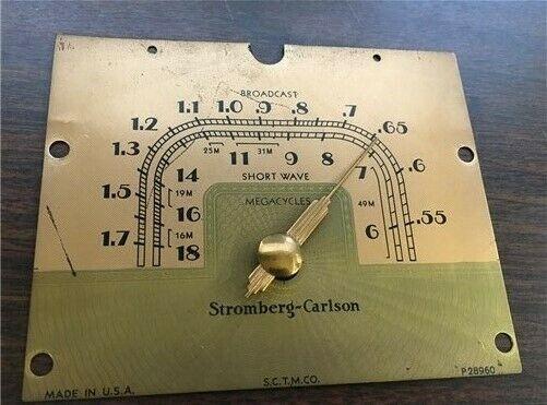 Radio part - Stromberg Carlson Radio Face, Vintage Radio Parts, Faceplate Part P28960, by The Old Grainery (stromberg carl...