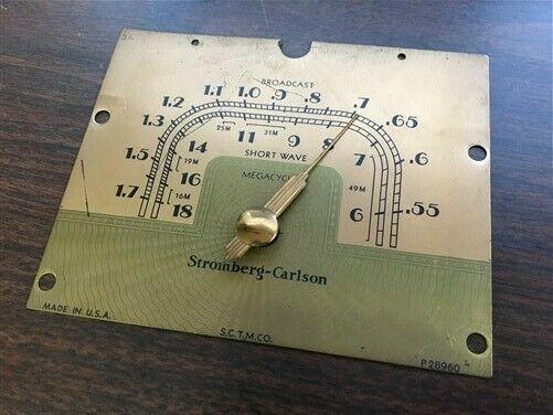 Radio part - Stromberg Carlson Radio Face, Vintage Radio Parts, Faceplate Part P28960, by The Old Grainery (stromberg carl...