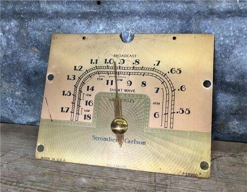 Radio part - Stromberg Carlson Radio Face, Vintage Radio Parts, Faceplate Part P28960, by The Old Grainery (stromberg carl...