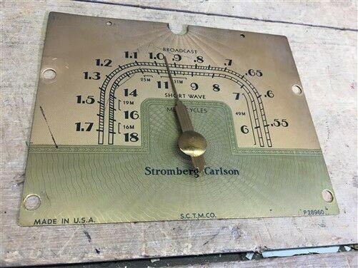 Radio part - Stromberg Carlson Radio Face, Vintage Radio Parts, Faceplate Part P28960, by The Old Grainery (stromberg carl...