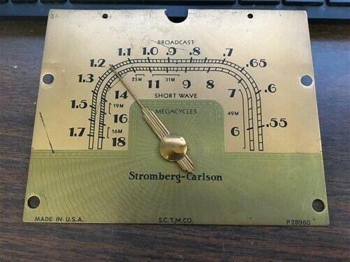 Radio part - Stromberg Carlson Radio Face, Vintage Radio Parts, Faceplate Part P28960, by The Old Grainery (stromberg carl...