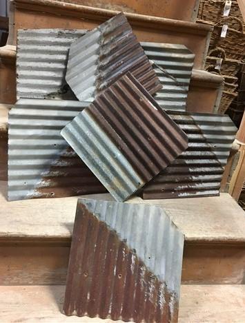 Architectural Salvage - 7 Pcs Corrugated Weathered Barn Tin Farmhouse Architectural Salvage Vintage E, by The Old Grainery...