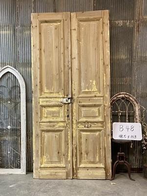 Antique French Double Doors (48.5x103) European Thick Molding Design B48