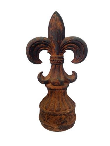 Fleur De Lis Standing Finial, Rustic Home Decor, Tuscan French Country,