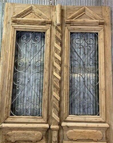 Antique French Double Doors (52x103.5) European Doors, Iron Wood Doors, R14
